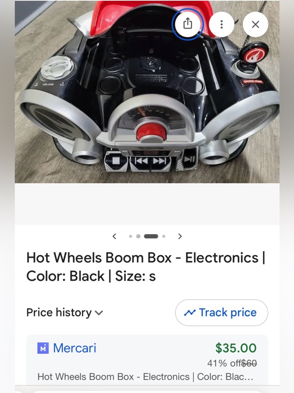 Hot Wheels Kids Boom Box Stereo, non-working